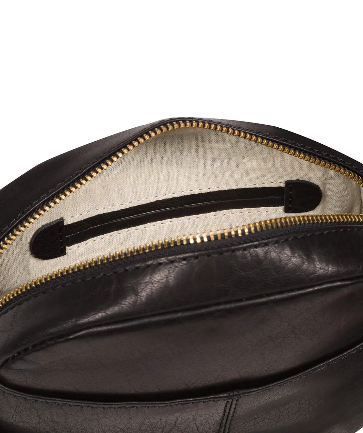 Una' Black Leather Cross Body Bag