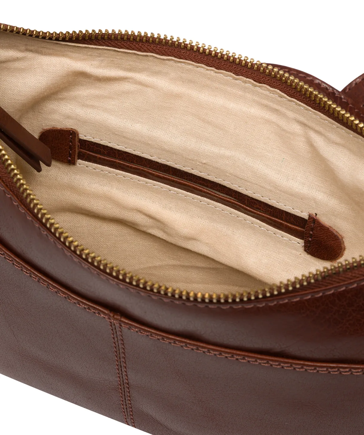 Viola' Conker Brown Leather Cross Body Bag