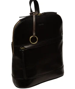 Violetta' Black Leather Backpack