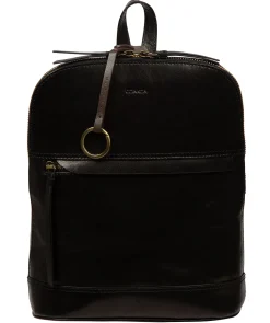 Violetta' Black Leather Backpack