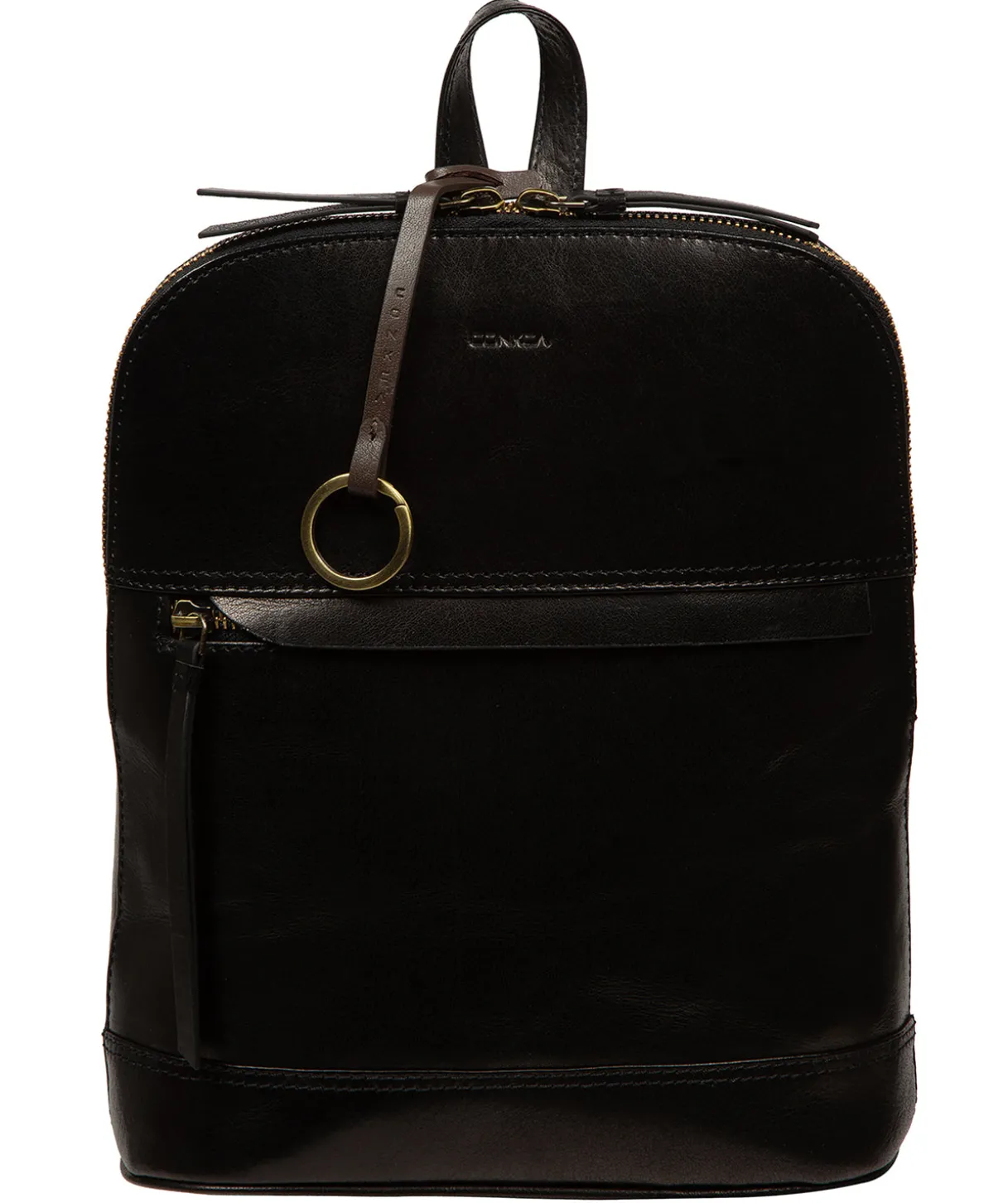 Violetta' Black Leather Backpack