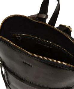 Violetta' Black Leather Backpack