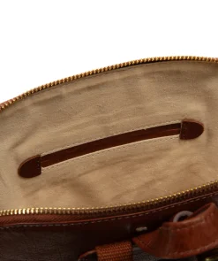 Violetta' Conker Brown Leather Backpack
