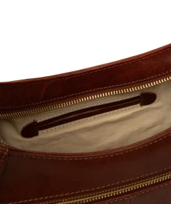 Vivienne' Conker Brown Leather Grab Bag