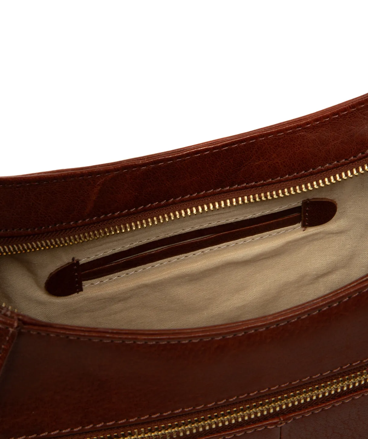 Vivienne' Conker Brown Leather Grab Bag