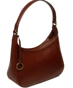 Vivienne' Conker Brown Leather Grab Bag