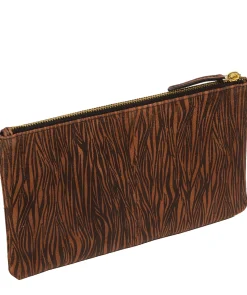 Wilmslow' Animal Print Nappa Leather Clutch Bag