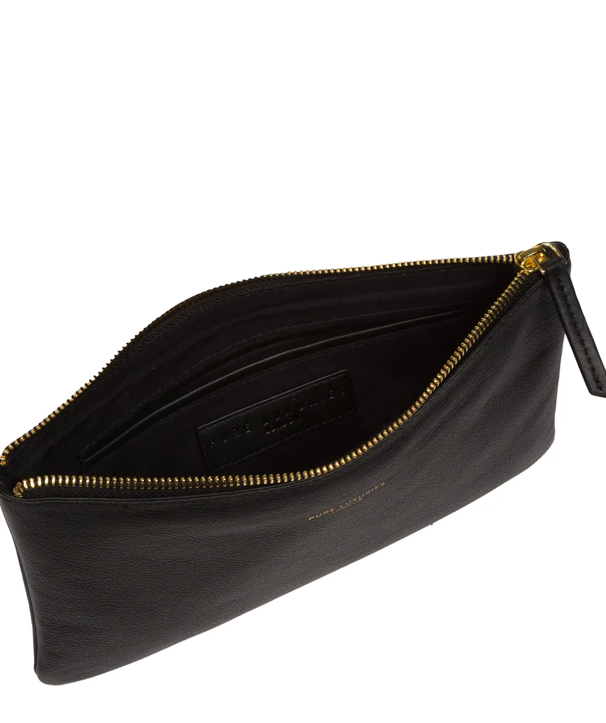 Wilmslow' Black Nappa Leather Clutch Bag