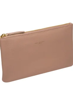 Wilmslow' Blush Pink Nappa Leather Clutch Bag