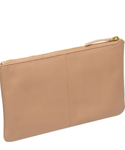 Wilmslow' Latte Nappa Leather Clutch Bag