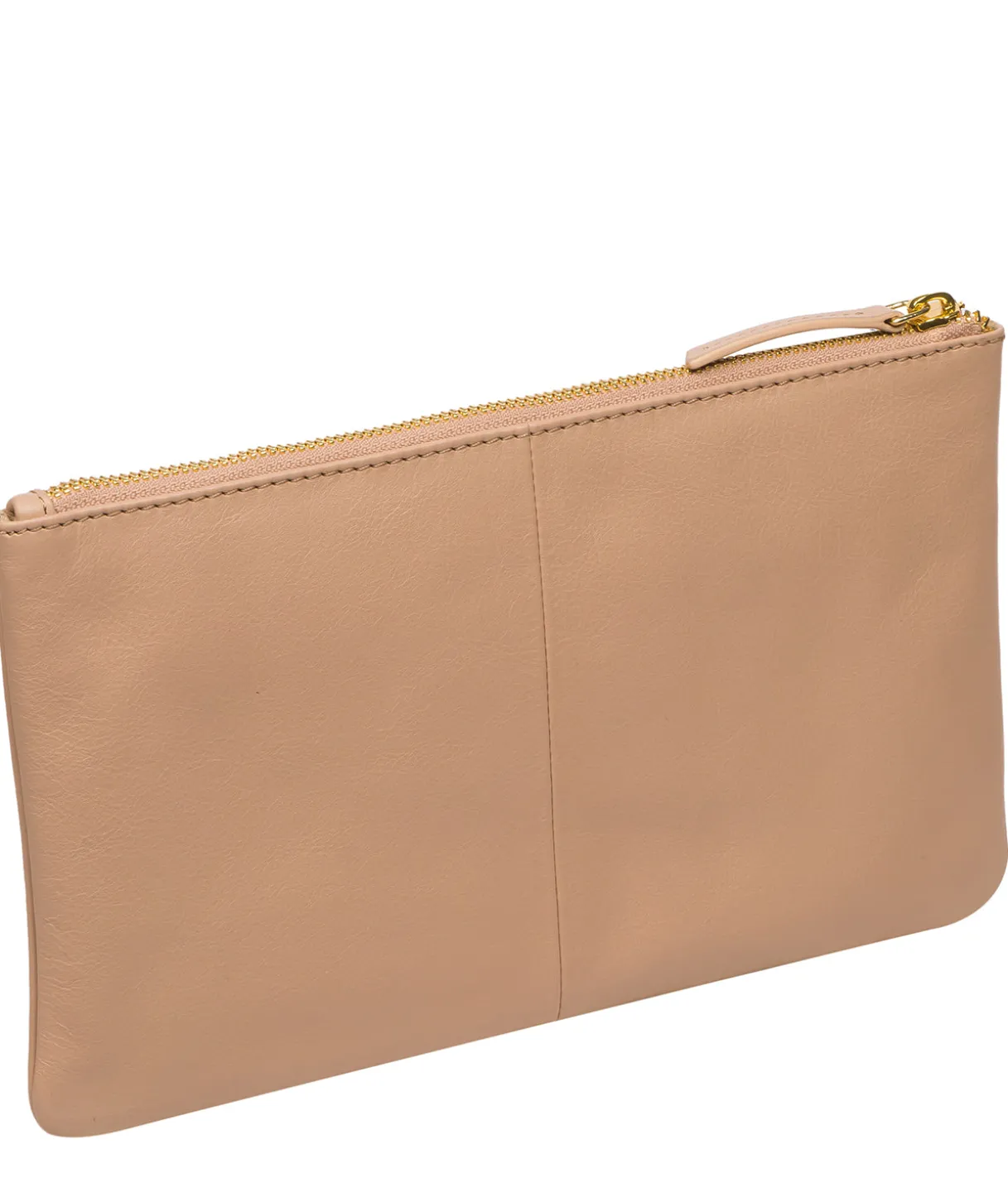 Wilmslow' Latte Nappa Leather Clutch Bag