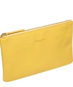 Wilmslow' Lemon Drop Nappa Leather Clutch Bag