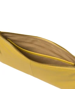 Wilmslow' Lemon Drop Nappa Leather Clutch Bag