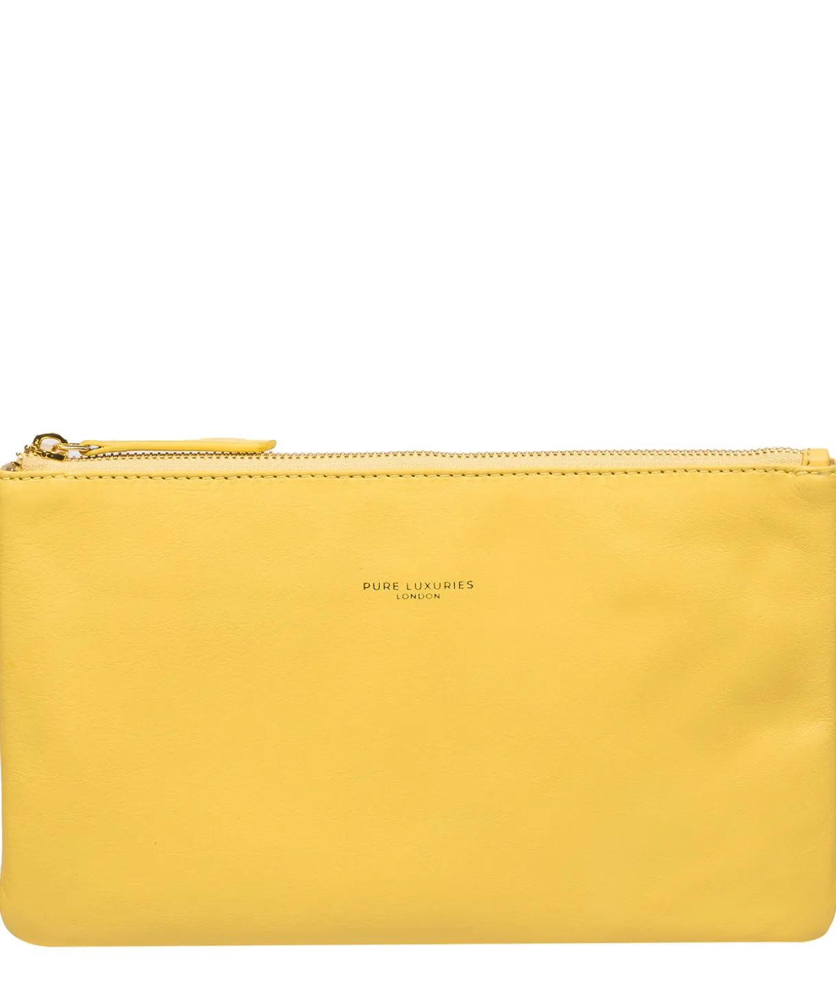 Wilmslow' Lemon Drop Nappa Leather Clutch Bag