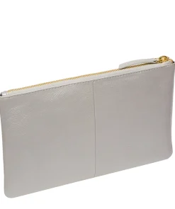 Wilmslow' Metallic Silver Nappa Leather Clutch Bag