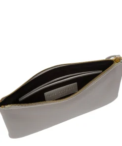 Wilmslow' Metallic Silver Nappa Leather Clutch Bag