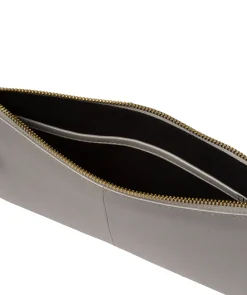 Wilmslow' Metallic Silver Nappa Leather Clutch Bag