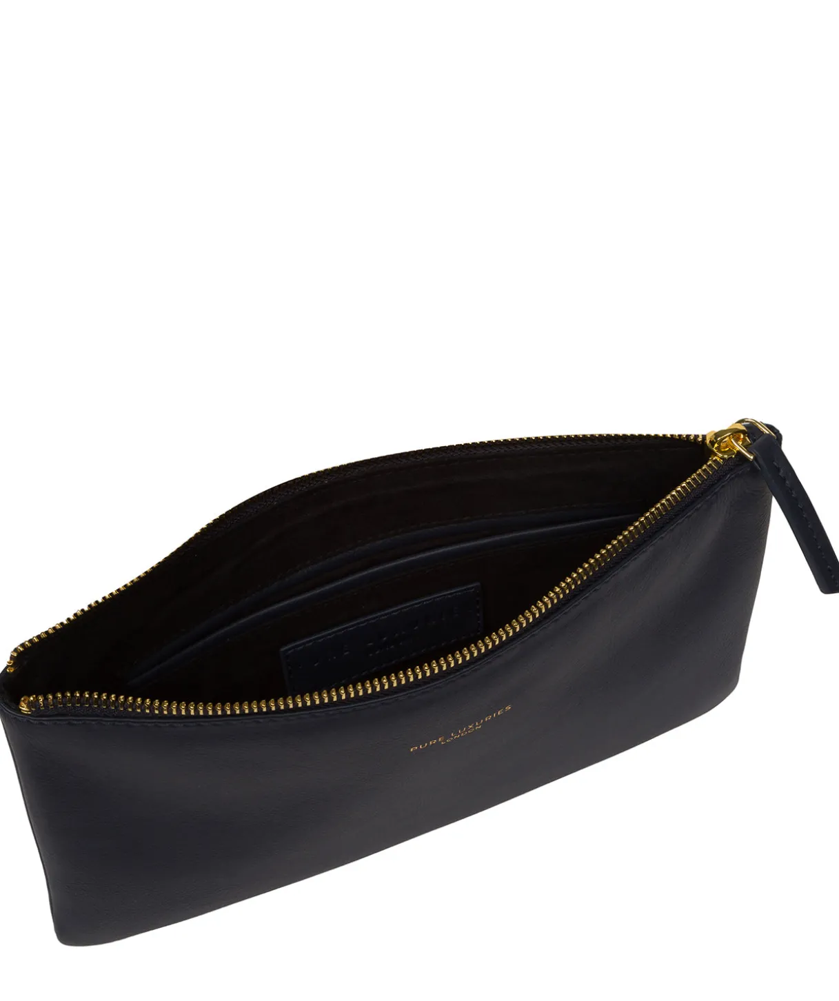 Wilmslow' Navy Nappa Leather Clutch Bag