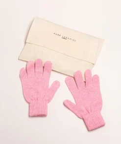 Windermere' Carnation Pink Cashmere & Merino Wool Gloves