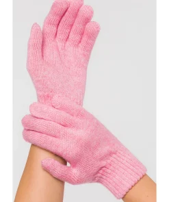 Windermere' Carnation Pink Cashmere & Merino Wool Gloves