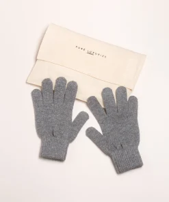 Windermere' Grey Cashmere & Merino Wool Gloves