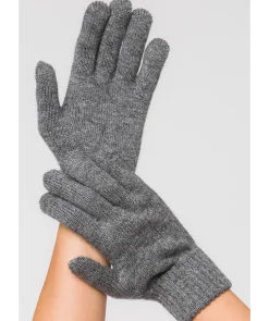 Windermere' Grey Cashmere & Merino Wool Gloves