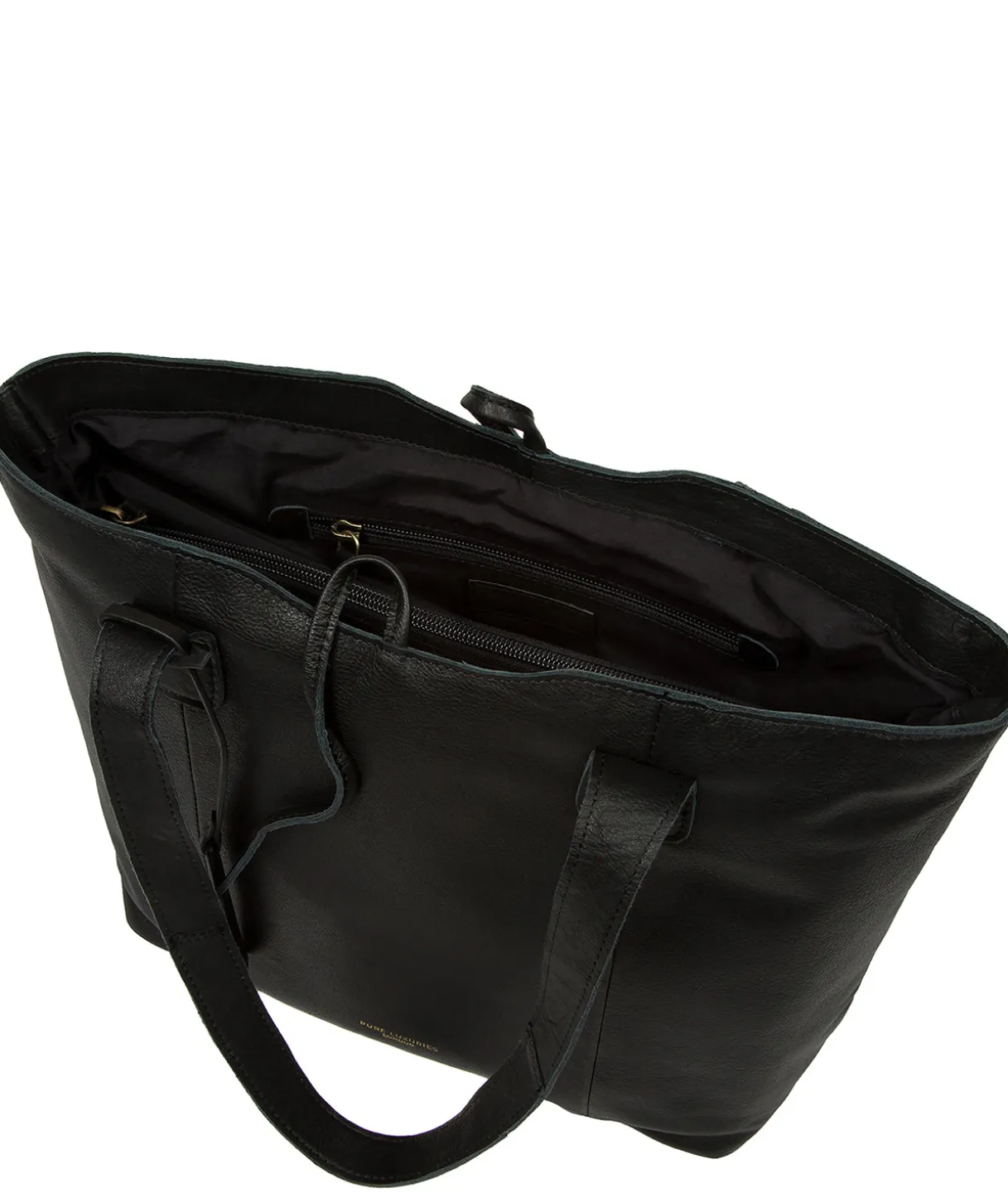 Windsor' Black Leather Tote Bag