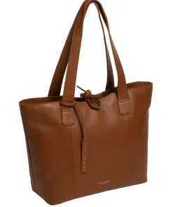 Windsor' Tan Leather Tote Bag