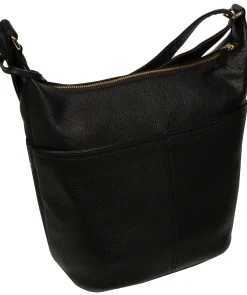 Wittering' Black Leather Shoulder Bag