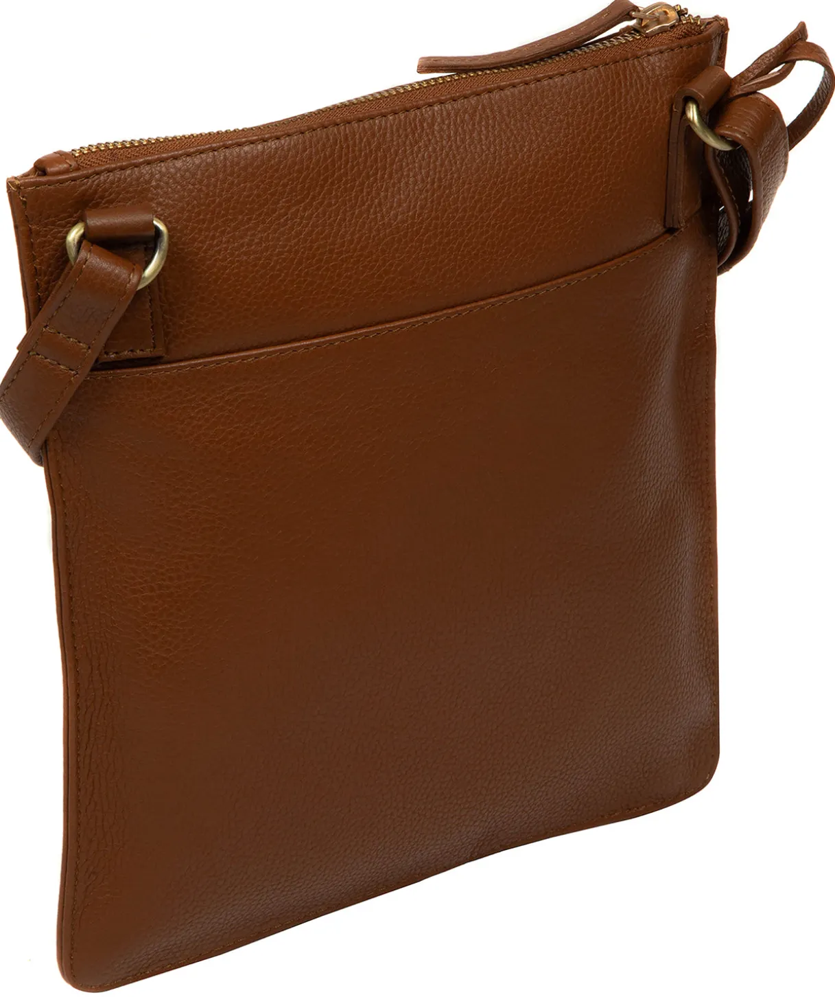 Wren' Rich Tan Leather Cross Body Bag