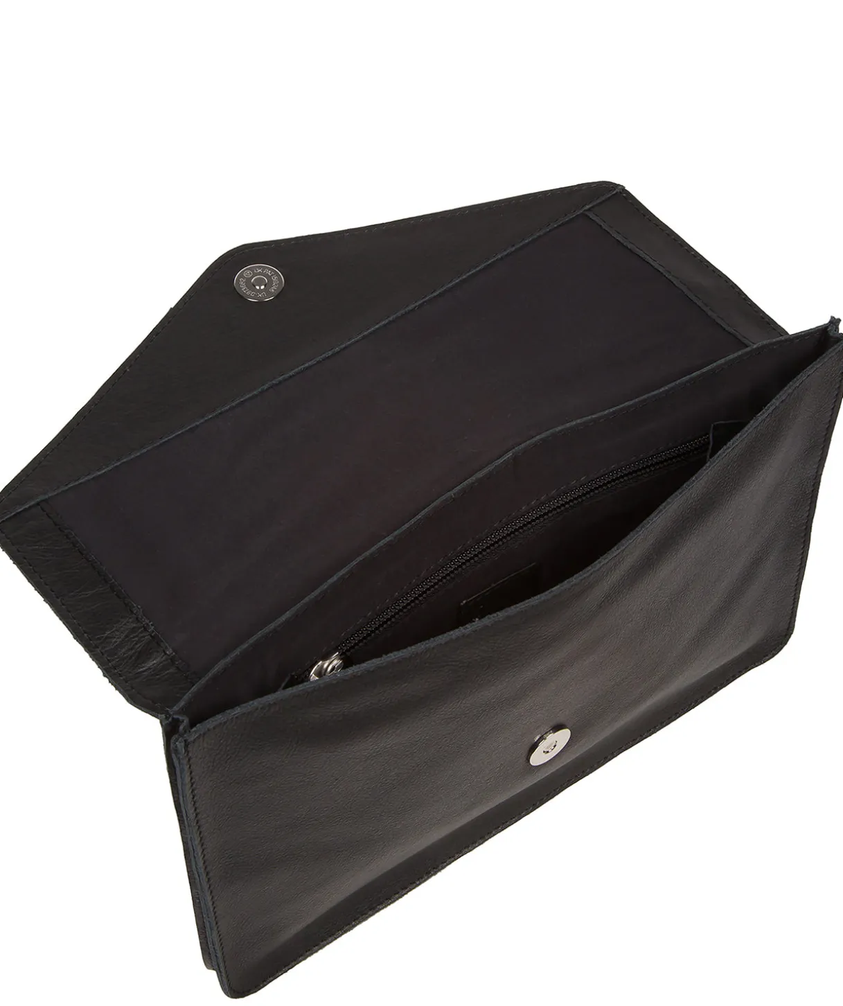 Yara' Black Leather Clutch Bag