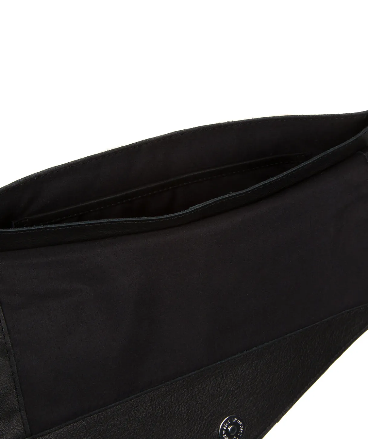 Yara' Black Leather Clutch Bag