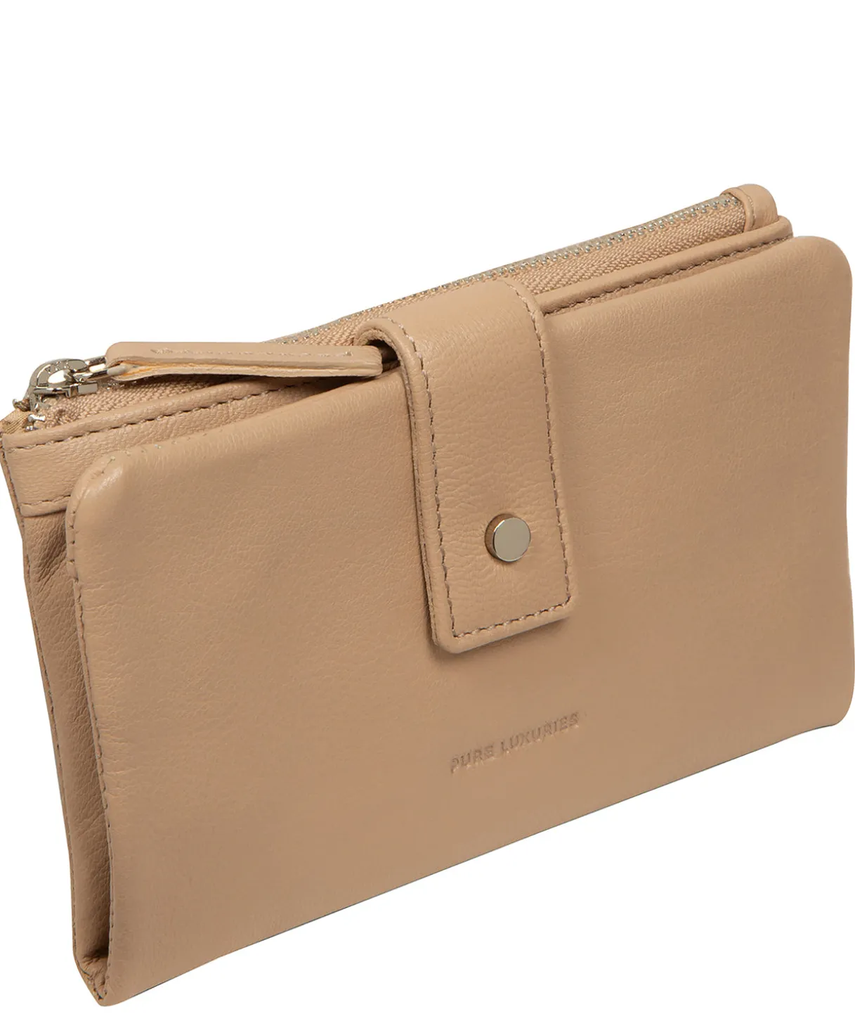 Zaraia' Latte Leather Purse
