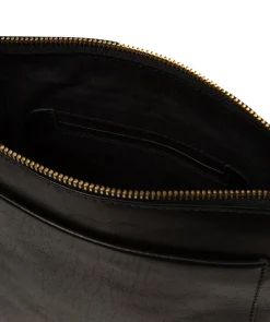Zarro' Black Leather Shoulder Bag