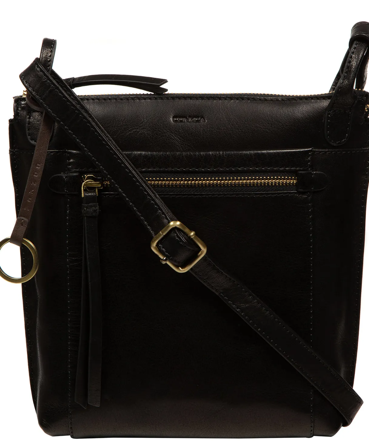 Zarro' Black Leather Shoulder Bag