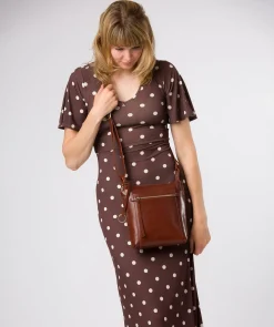 Zarro' Conker Brown Leather Shoulder Bag