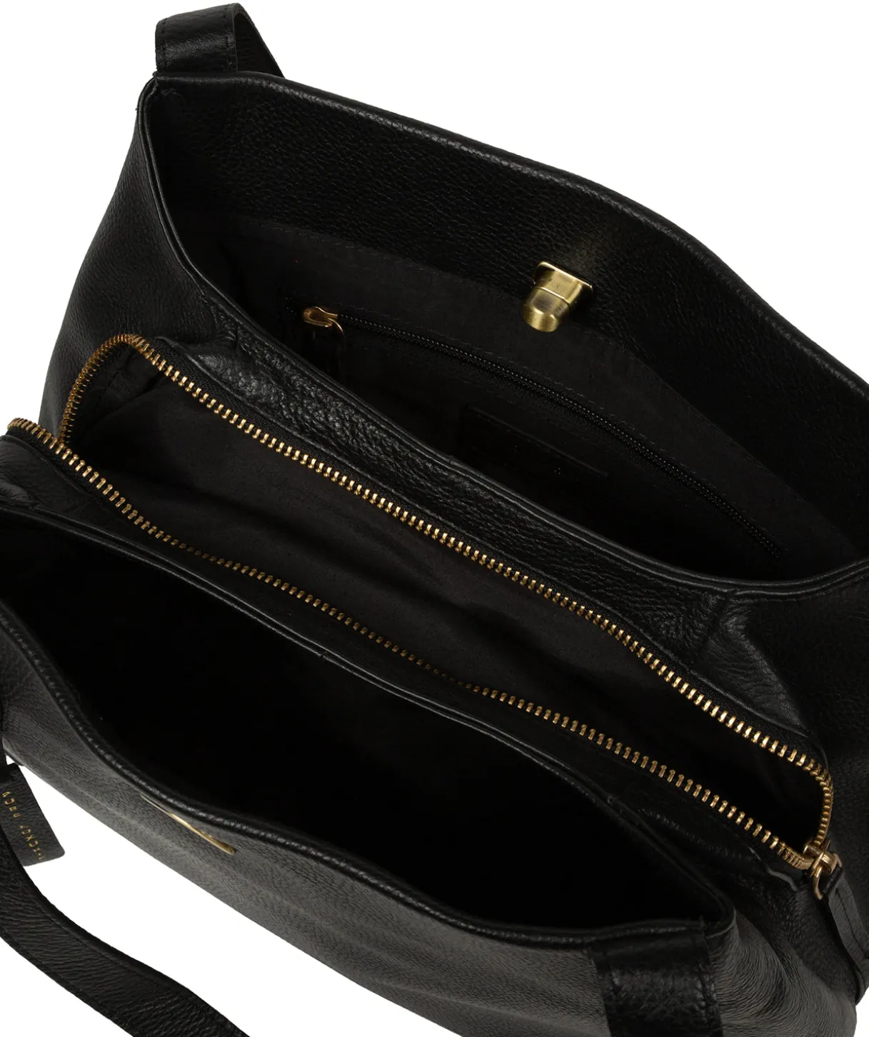 Zoff' Black Leather Handbag