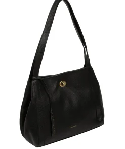 Zoff' Black Leather Handbag