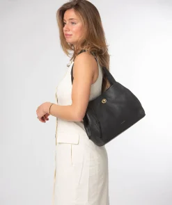 Zoff' Black Leather Handbag