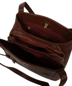 Zoff' Chestnut Leather Handbag